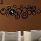 Home Decor Modern Round Mirror Wall Sticker Clock Removable Decal Art Home Decor