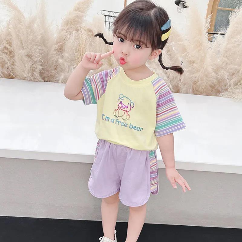 Girls' Summer Clothes Children's Summer Western Style Children's Summer Suits Female Baby Two-piece Suit