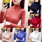 Autumn Winter Turtleneck Pullovers Sweaters Primer Shirt Long Sleeve Short Slim-fit Tight Sweater
