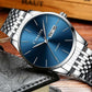 Trendy Men's Watch Leather Quartz Personality Luxury Calendar Wrist Watch Male Simple Business Clock