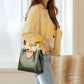 Genuine Leather Bag Women's Fashion Middle-aged Handbag Soft Leather Mother Shoulder Bag Cowhide Messenger Bag
