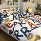 Cute Cartoon Autumn and Winter Four-piece Washable Quilt Cover Ins Wind Cartoon Comfortable Student Three-piece Bedding