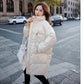 Winter Down Jacket Women's Mid-length Korean Version of The Shiny Loose Thick Temperament Lightweight White Duck Down Jacket
