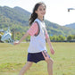 Girls Cotton Printing Comfortable Sweat-absorbing Sports Suit Basketball Suit Summer Children's Short-sleeved Shorts Breathable Clothes Two-piece Set