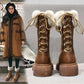 Snow Women Short Boots Winter Thicken Plus Fleece Cotton Shoes Winter Thick-soled Mid-tube Short Boots