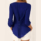 Elegant Chiffon Shirt Women Long-Sleeved V-neck Loose Large Blouses V Neck Tops Solid Color Shirts Woman Summer Clothing