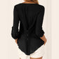 Elegant Chiffon Shirt Women Long-Sleeved V-neck Loose Large Blouses V Neck Tops Solid Color Shirts Woman Summer Clothing