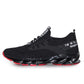 Fish Scale Fly Weaving Sneakers Breathable Shock -Absorbing Air Cushion Running Men Blade Shoes