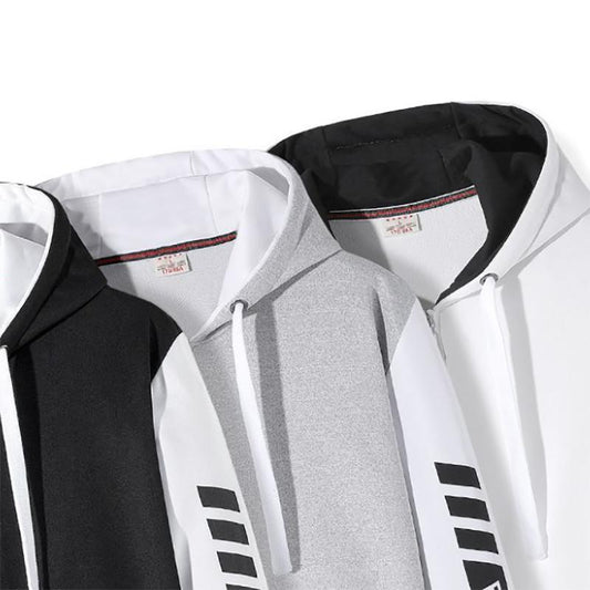 Autumn and Winter Jacket Men's Thickened Plus Fleece Hooded Jacket Trend Youth Cardigan Baseball Uniform Jacket