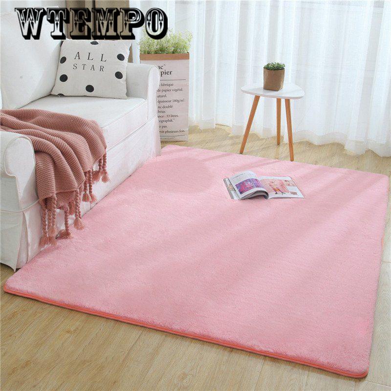 Thick plush bedroom carpet soft rabbit fur carpet living room carpet room coffee table plush pad