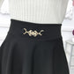 Female Simple High Waist Pleated Short Holiday Skirt Slim Elegant Solid Color Vacation A-line Miniskirt