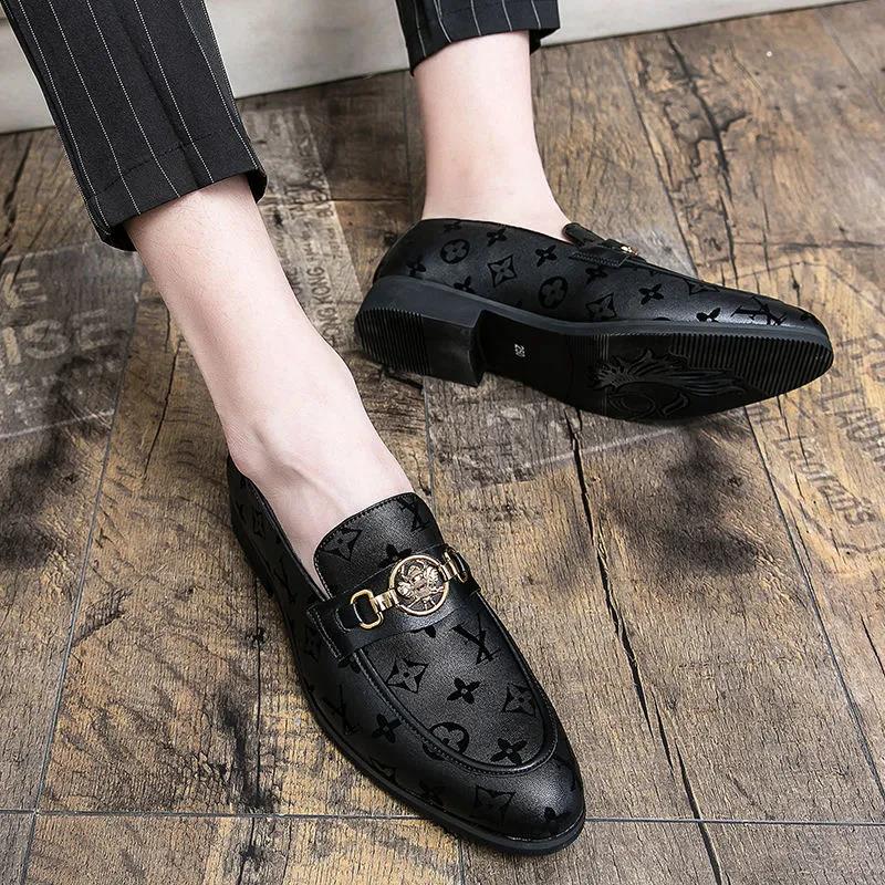Mens Leather Wedding Shoes Business Sneakers Men's Pointed Leather Shoes Men Oxford Shoes