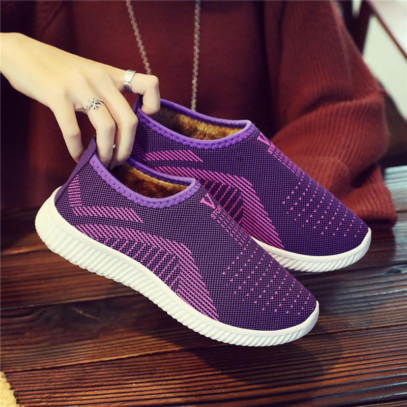 Middle-aged and Elderly Fall/winter Plus Velvet Non-slip One-step Footwear Women's Shoes Winter Mother Walking Cotton Shoes Snow Boots Plush Shoes