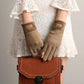Fingerless Warm Gloves Female Winter Cute Korean Version Half-finger Plus Velvet Thick Cotton Driving Leak Two Fingers