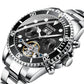 Men Watch Luxury Business Automatic Machinery Men's Watches Full Steel Waterproof Man Clock Watchs