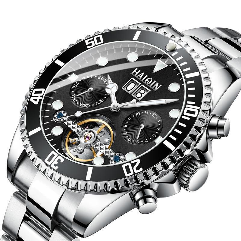 Men's Watch Machinery Business Watch Sports Waterproof Watch Tourbillon Green Water Ghost Series