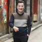 Autumn and Winter Bottoming Sweater Sweater Round Neck Pullover Sweater Loose Plus Velvet Warm Top Suitable for Middle-aged and Elderly Men