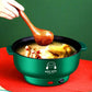 400W/800W Dual-levels Electric Heat Pot 20cm Mini Non-stick Cookware Boiling Soup Pot for One Person