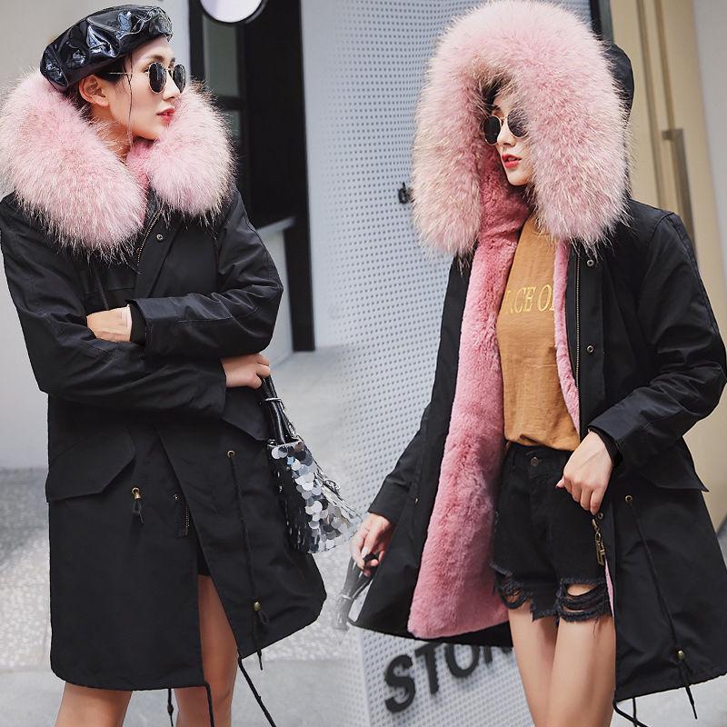 Women Retro Faux Fur Parka Coats Outwear Long Warm Overcoat Girl