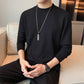 Autumn and Winter Half Turtleneck Sweater Men Loose Trend Base Sweater Casual Solid Color Sweater