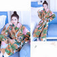 Winter Ladies Cashmere Home Clothes Warm Pajamas Homewear Quick-drying Bathrobe Robe Coat Long