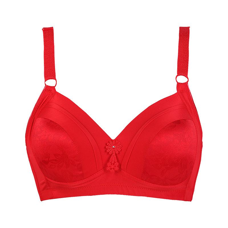Large Size Women's Underwear Thin Section No Steel Ring Bra Light and Thin Breathable Gathers Breasts and Prevents Sagging