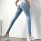 Spring and Autumn Peach Buttocks Checkerboard Plaid Fitness Pants Women's High Waist Hip Lift Tight Running Sports Yoga Pants