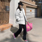 Winter Short Ladies Down Jacket Korean Fashion Loose Thick Cotton Stand Collar Jacket