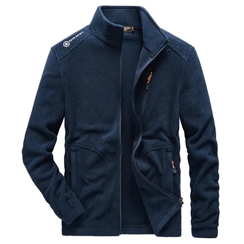 Plus Fat Plus Size Plus Fleece Jacket Men's Autumn and Winter Clothes Fat Guy Trend Sports Fleece Casual Fleece Jacket