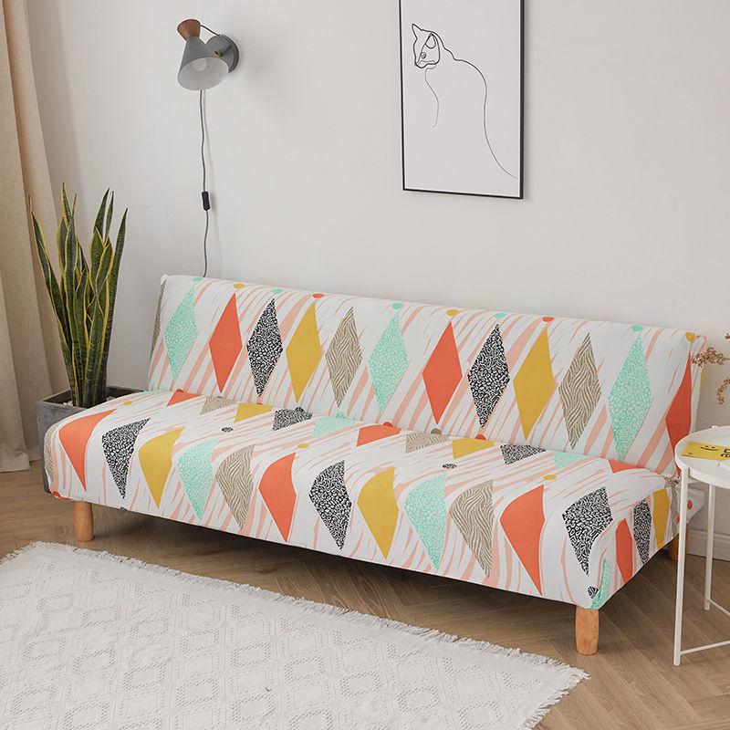 All-inclusive Folding Sofa Bed Cover Tight Wrap Magic Sofa Cover  Printed Stretch Couch Cover Without Armrest