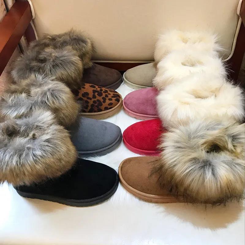 Winter Snow Boots Thick Wool Cotton Shoes Non-slip All-match Warm Women's Short Boots