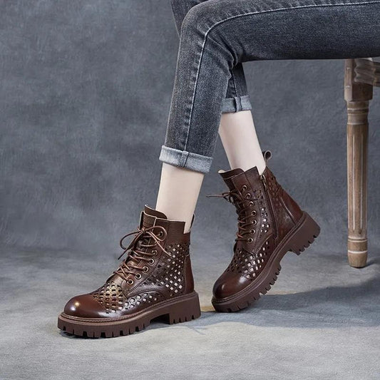 Inner Heightening Net Boots Summer Casual Fashion All-match Martin Boots Comfortable and Breathable Mesh Martin Boots