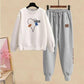 Two-piece Spring and Autumn Casual Sports Sweater Suit Women's Solid Color Sports Pants Women's