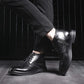 Autumn Men's Casual Leather Shoes Men Winter Plush Business Shoes Men's British Style Martin Boots