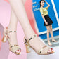 Summer Sandals Women's High Heels Chunky Heel Strap All-match Women's Sandals