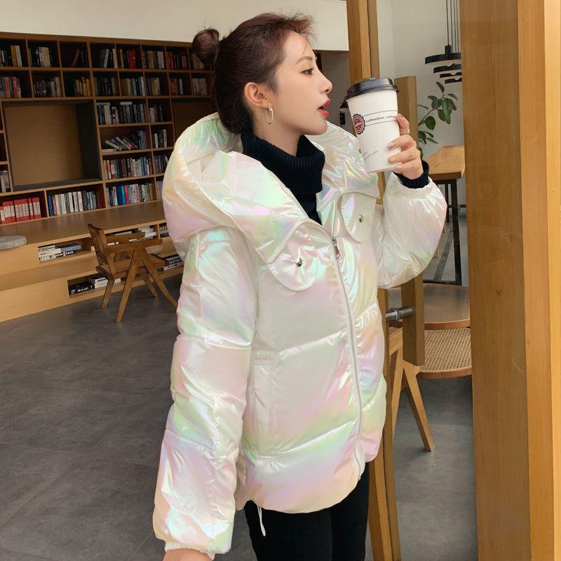 Cotton Padded Clothes Women's New Bright Leather Cotton Padded Clothes Women's Short Wash Free Bread Clothes Loose Winter Cotton Padded Jacket