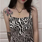 Four Seasons Dress Bottoming Zebra Pattern One-piece Short Skirt Female Slim Sexy Bag Hip Sling Was Thin Waist Skirt Female