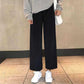 Wide Leg Pants Women Solid High Waist Trousers Pleated Loose Casual Elegant Korean Style Chic School Daily Girls