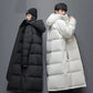 Winter Down Jacket Men and Women Mid-length Thick Padded Jacket Lovers Over-the-knee Handsome Jacket