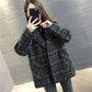 Woolen Coat Women Winter Thick Plaid Suit Jacket Woolen Coat Women