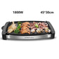 1800W Electric Grill Flat Bottom Frying Pan BBC Machine Medical Stone Oven Bakeware Kitchen Supplies