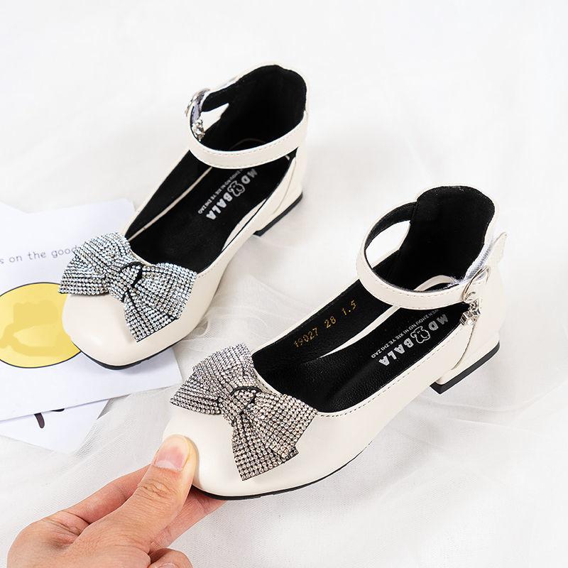 Children's Shoes  Princess Shoes Spring  Summer Girls' Leather Shoes  All-match Elementary School High-heeled Red Performance Shoes