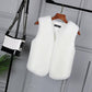 Women's Short Fur Waistcoat Imitation Rabbit Fur Waistcoat Waistcoat All-match Mink Fur Waistcoat Ladies Warm Jacket