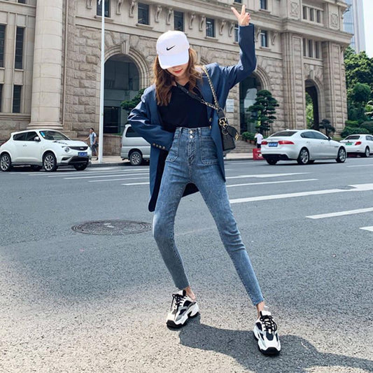 Fashion High Waist Skinny Jeans Women Pencil Pants Slim Elastic Womens Long Casual Jeans for Women