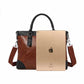 Business Briefcase Men Brown PU Leather Wild Zipper Waterproof Handbag Shoulder Bags Computer Bag