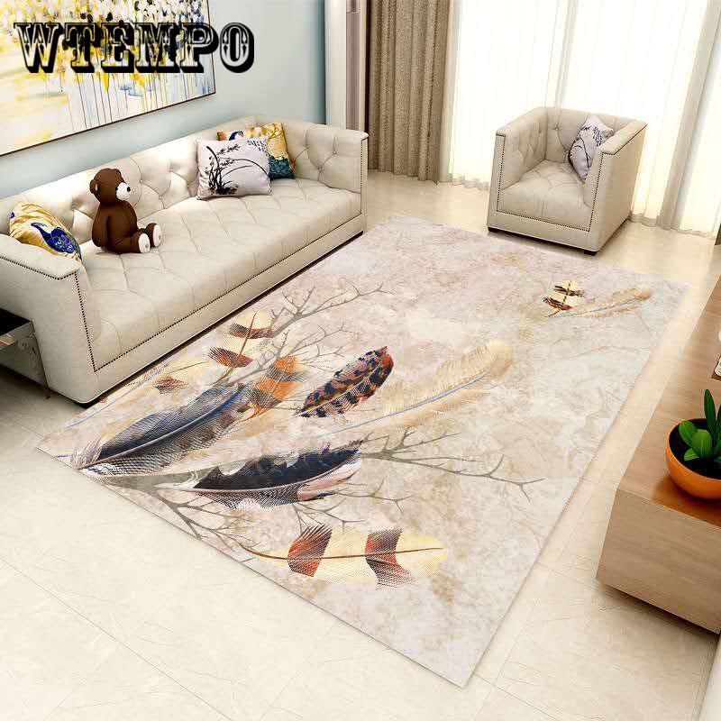 Geometric Flower Carpets for Living Room Anti-Slip Soft Bedroom Floor Mats Doormat Large Size