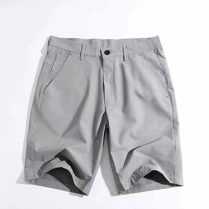 Summer Five-point Pants Men's Shorts with Belt Straight Casual Shorts Men's Thin Section Slim Trend