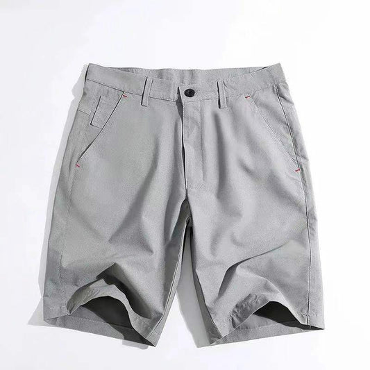 Summer Five-point Pants Men's Shorts with Belt Straight Casual Shorts Men's Thin Section Slim Trend
