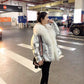 Winter Coat Women's Big Fur Thick Down Parka Coat Smooth Women's Coat Short Coat Slim Warm Winter Clothes
