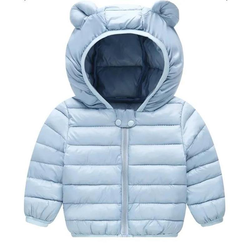 Middle and Small Children's Padded Jacket Short Newborn Infant Padded Jackets Lightweight Down Padded Jacket Plus Velvet Thick Warm Coat